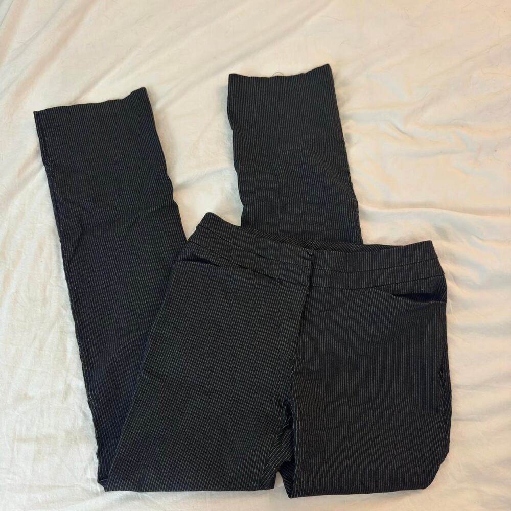 Black pinstripe trousers size 7
